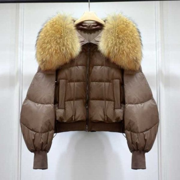 CALLIOPE - Abrigo acolchado de invierno con cuello de piel sintética para mujeres
