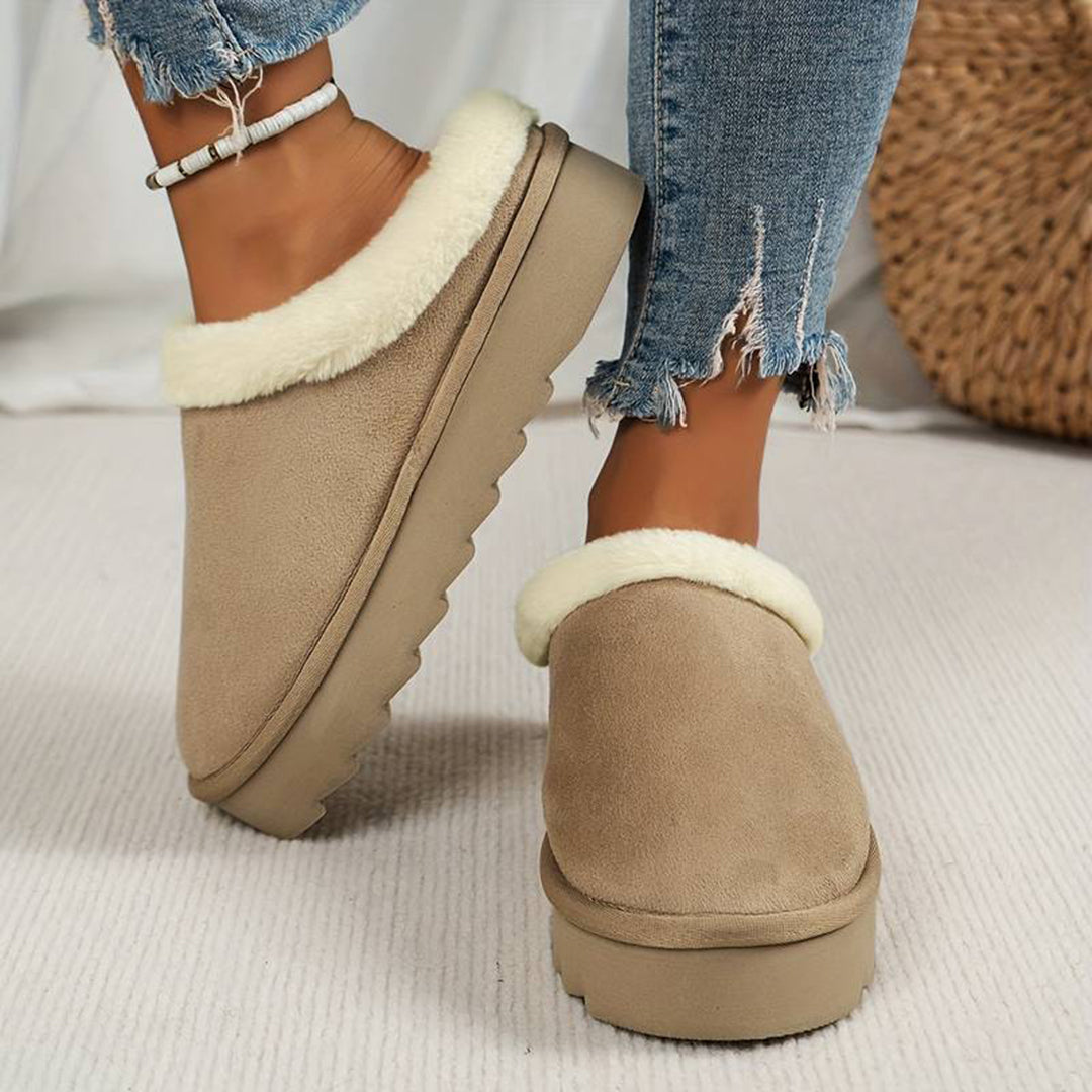 BRIDGET - Zapatillas de casa cálidas con suela gruesa para mujeres