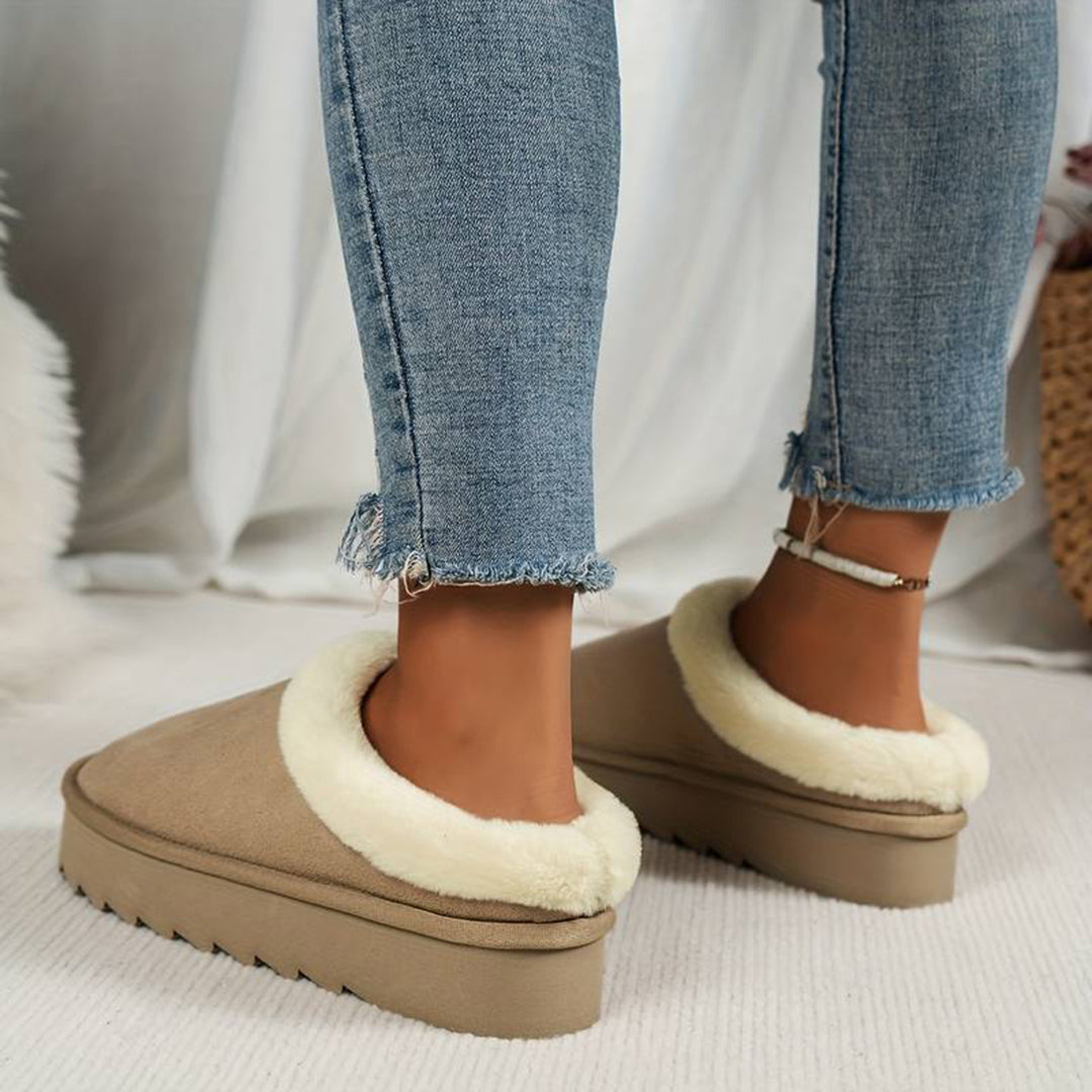 BRIDGET - Zapatillas de casa cálidas con suela gruesa para mujeres