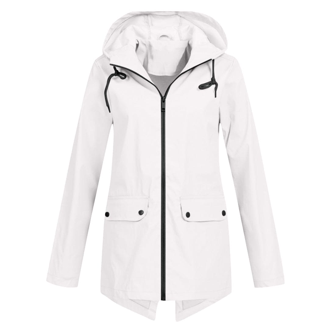 Chaqueta impermeable de mujer con capucha y tejido transpirable – KRISTIN