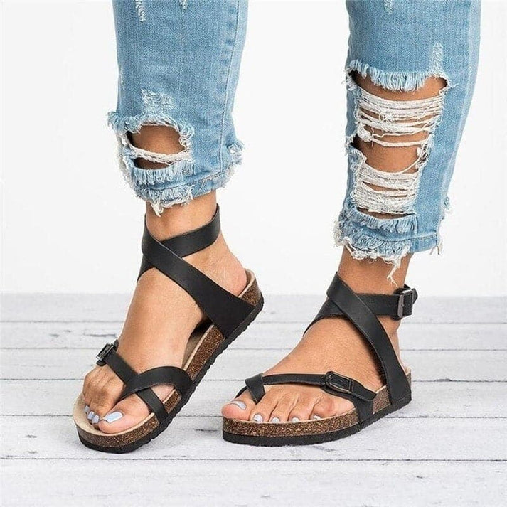 PielArmonía Danna – Sandalias clásicas de cuero para mujer, elegancia y confort veraniego