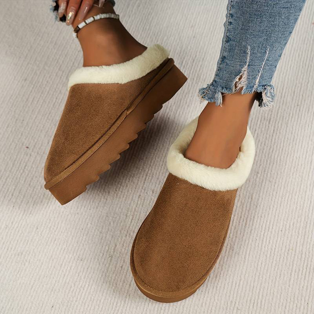 BRIDGET - Zapatillas de casa cálidas con suela gruesa para mujeres
