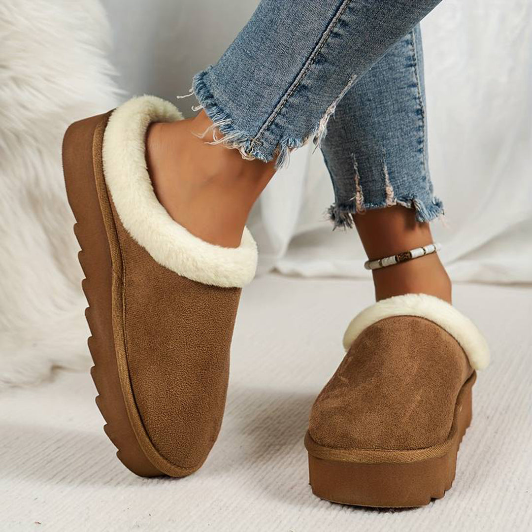 BRIDGET - Zapatillas de casa cálidas con suela gruesa para mujeres