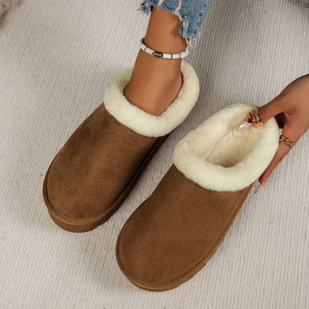 BRIDGET - Zapatillas de casa cálidas con suela gruesa para mujeres