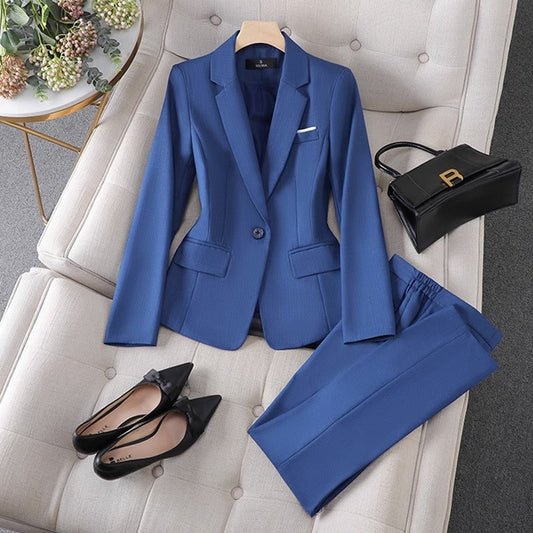 Conjunto de blazer y pantalón elegante para mujer – LYVANIA