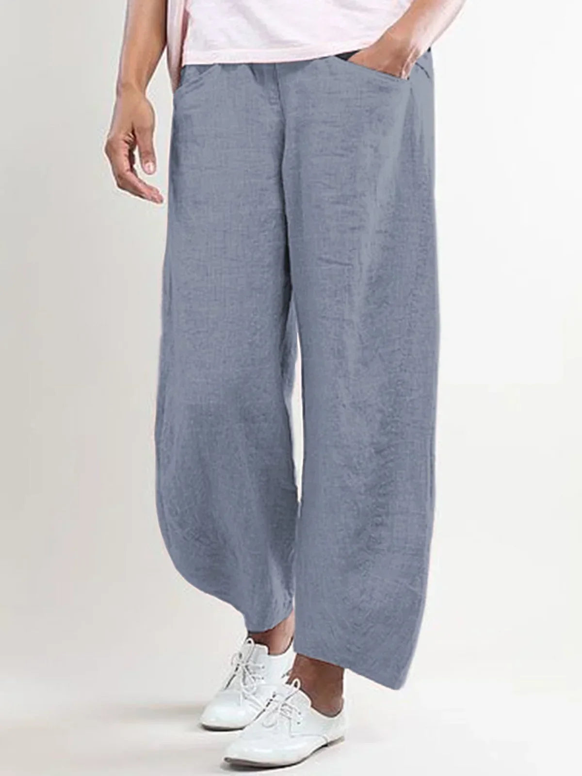 Pantalón de lino elegante para hombre con bolsillos – LUKARO