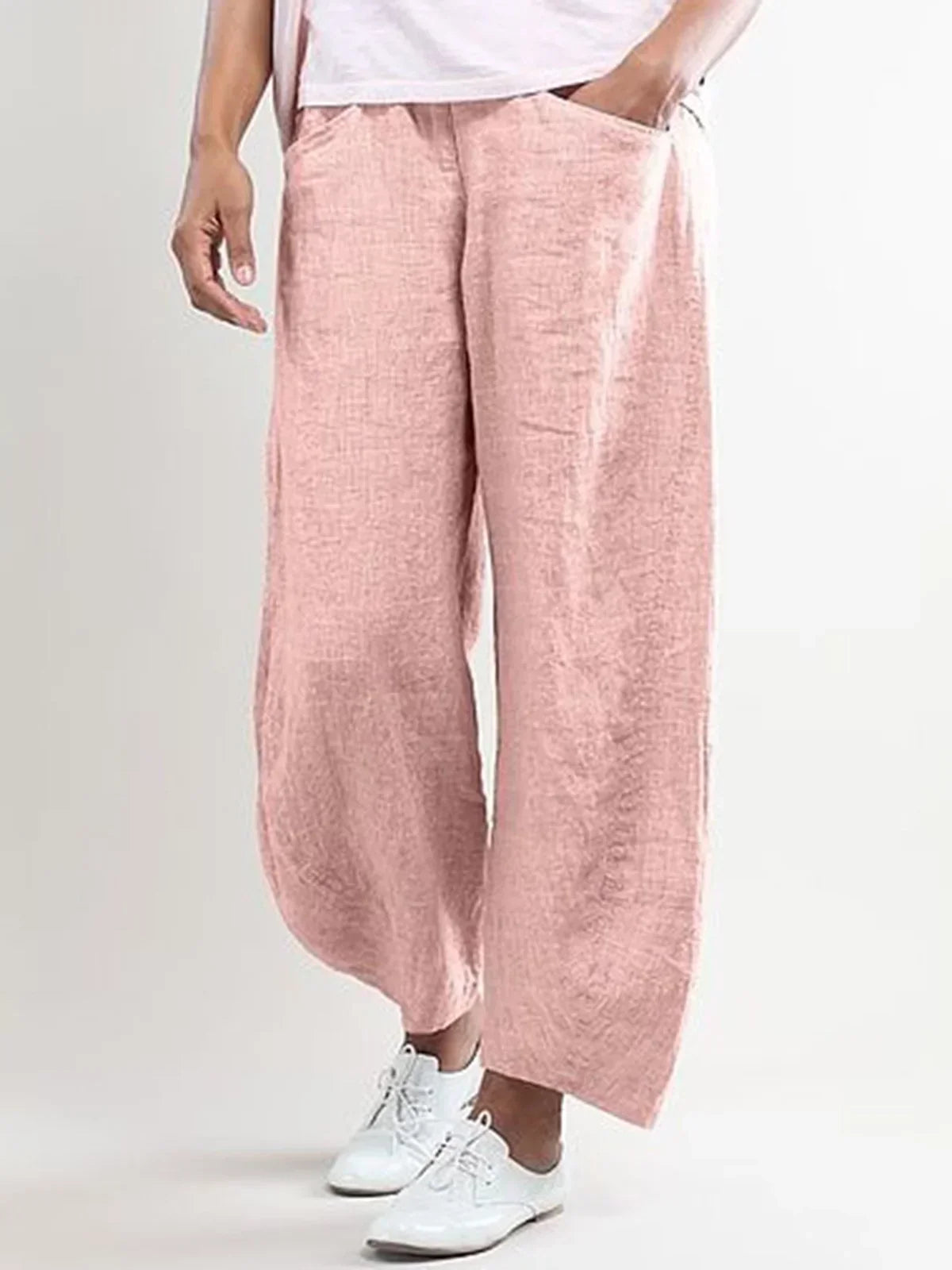 Pantalón de lino elegante para hombre con bolsillos – LUKARO