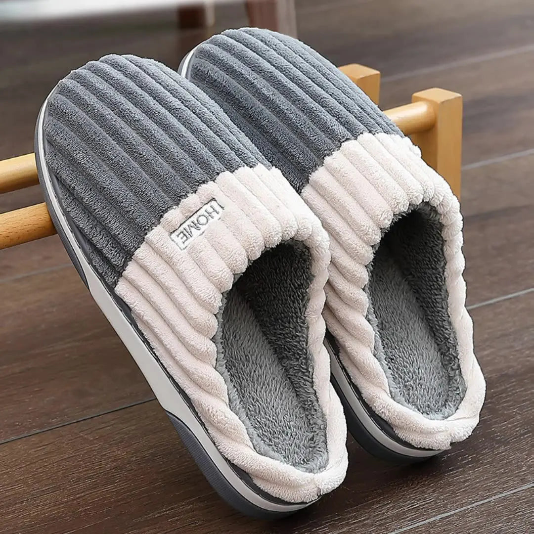Zapatillas de casa a rayas para hombre, cálidas y cómodas – MARCEL