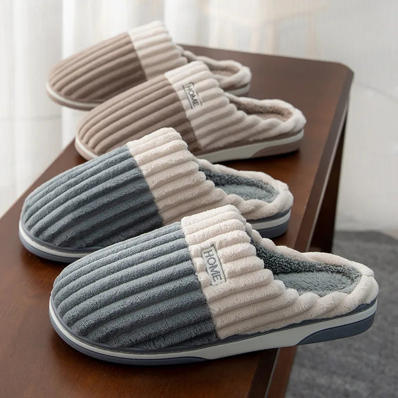 Zapatillas de casa a rayas para hombre, cálidas y cómodas – MARCEL