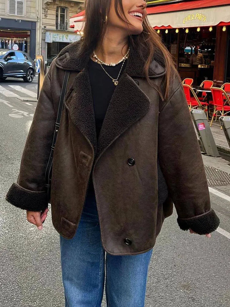 Chaqueta polar elegante de corte clásico para mujer – MARTINA