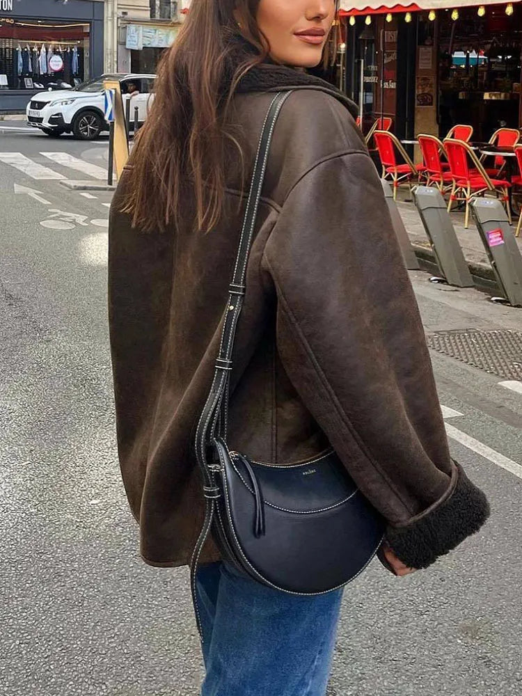 Chaqueta polar elegante de corte clásico para mujer – MARTINA