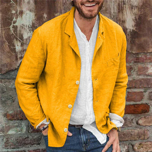 Blazer de algodón ligero para hombre con estilo casual – MICHAEL
