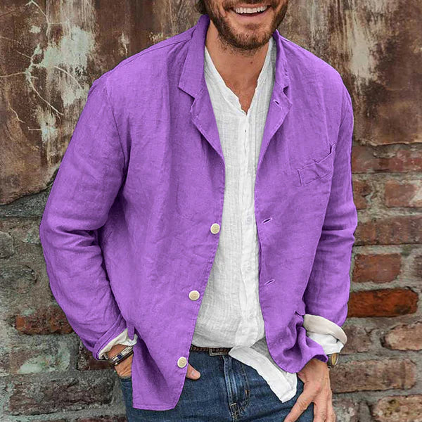 Blazer de algodón ligero para hombre con estilo casual – MICHAEL