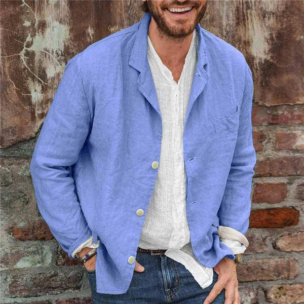 Blazer de algodón ligero para hombre con estilo casual – MICHAEL