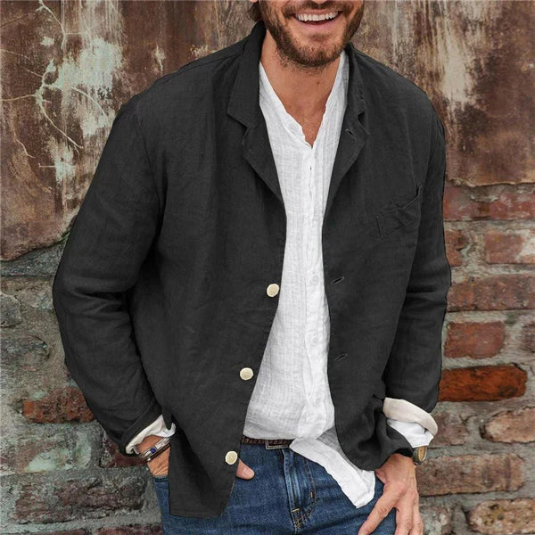 Blazer de algodón ligero para hombre con estilo casual – MICHAEL