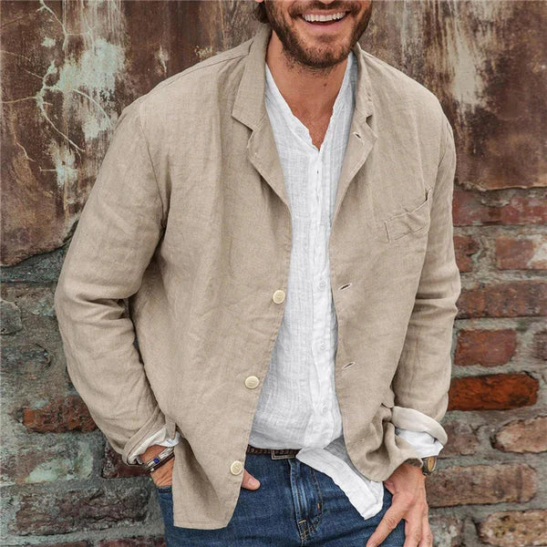 Blazer de algodón ligero para hombre con estilo casual – MICHAEL