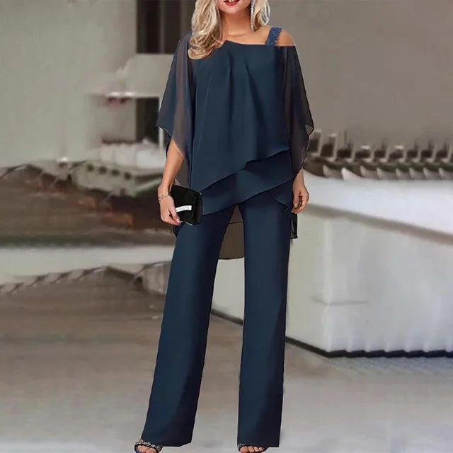ANGELYN – Conjunto de dos piezas para mujer con estilo elegante y cómodo