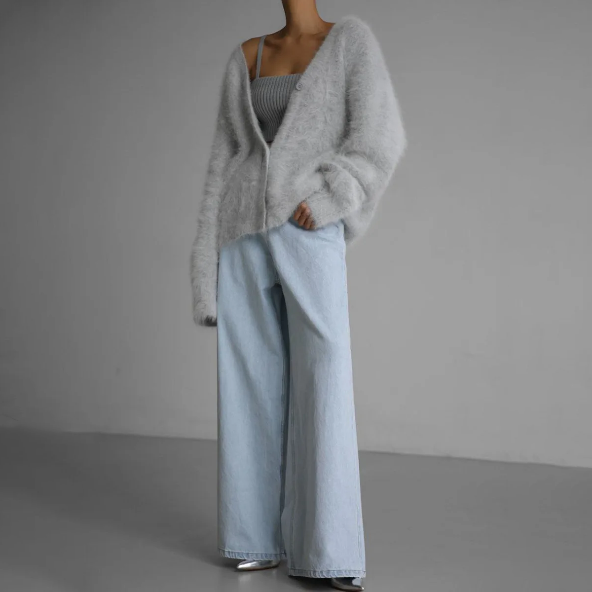 AMARA - Chaqueta oversize de cachemir cómoda para mujer