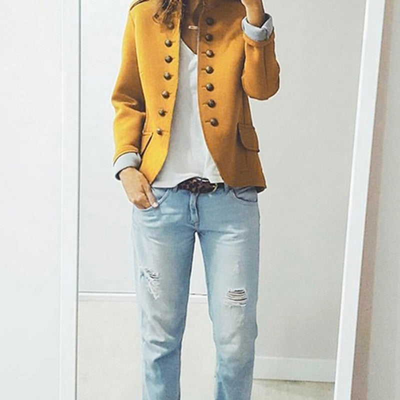 ELLEMIEKE - Elegante blazer de manga larga para mujeres