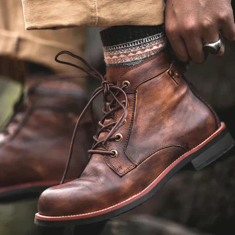 Botas altas para hombre de cuero duraderas–GRAYSON