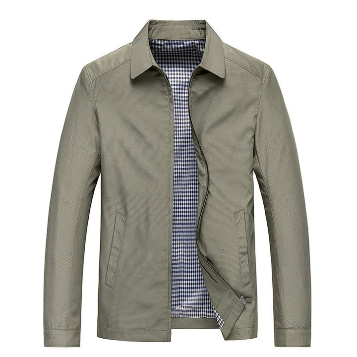 LEIF - Chaqueta clásica casual con forro de cuadros para hombre