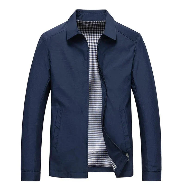 LEIF - Chaqueta clásica casual con forro de cuadros para hombre