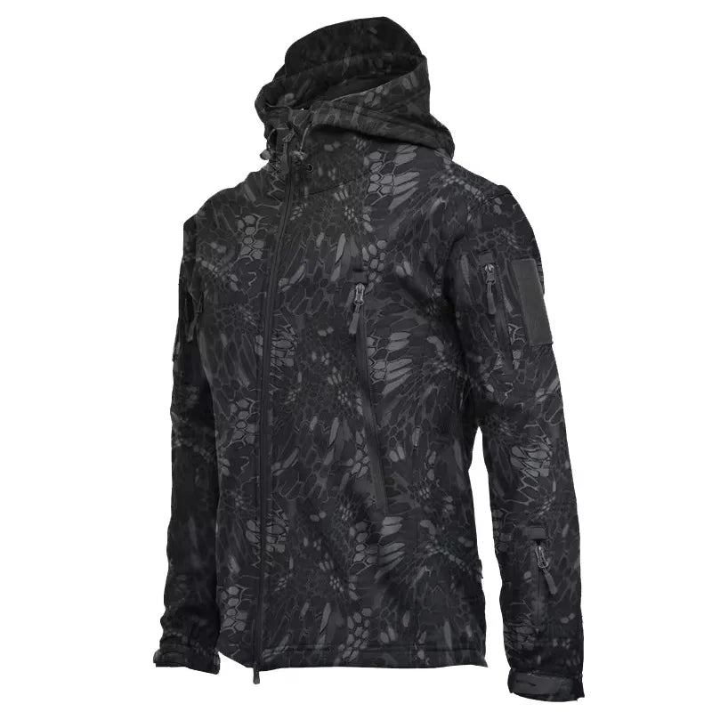 VALENTIN - Chaqueta táctica con capucha y bolsillos para hombre
