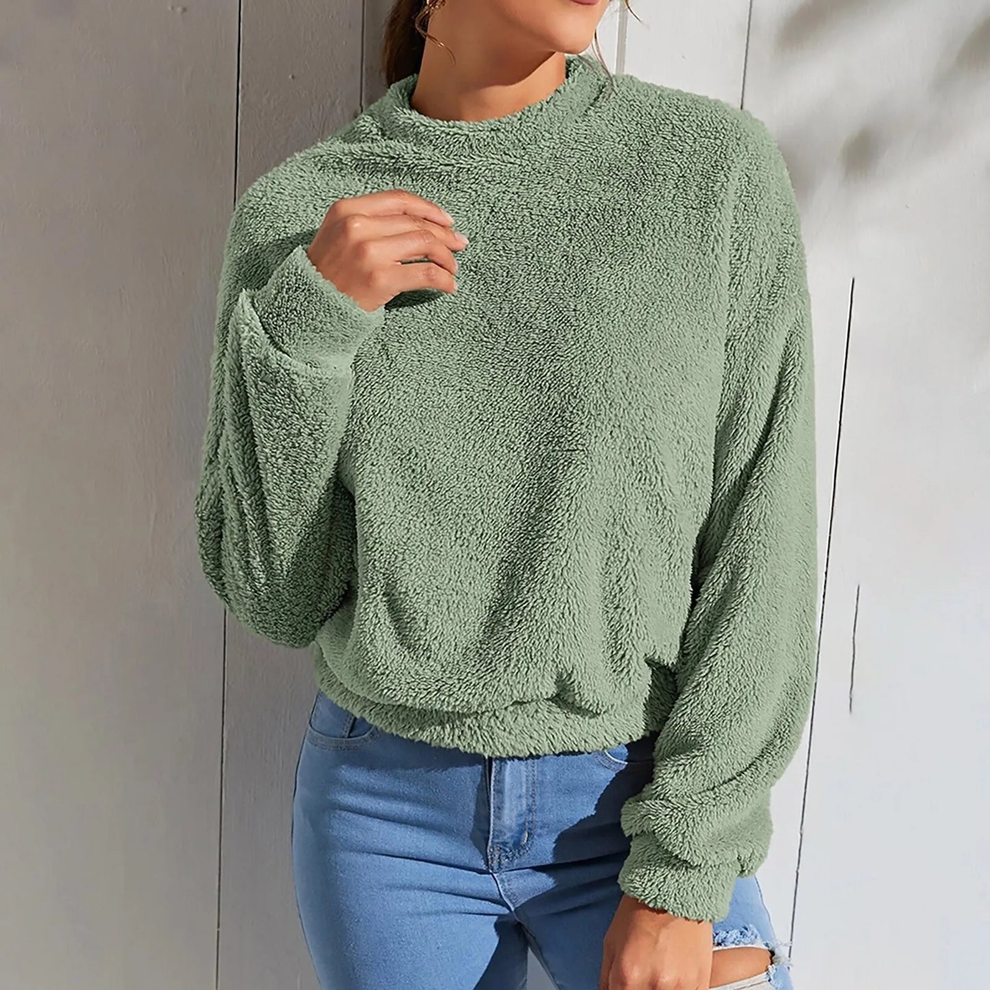 WYTSKE - Suéter de forro polar a la moda para mujeres