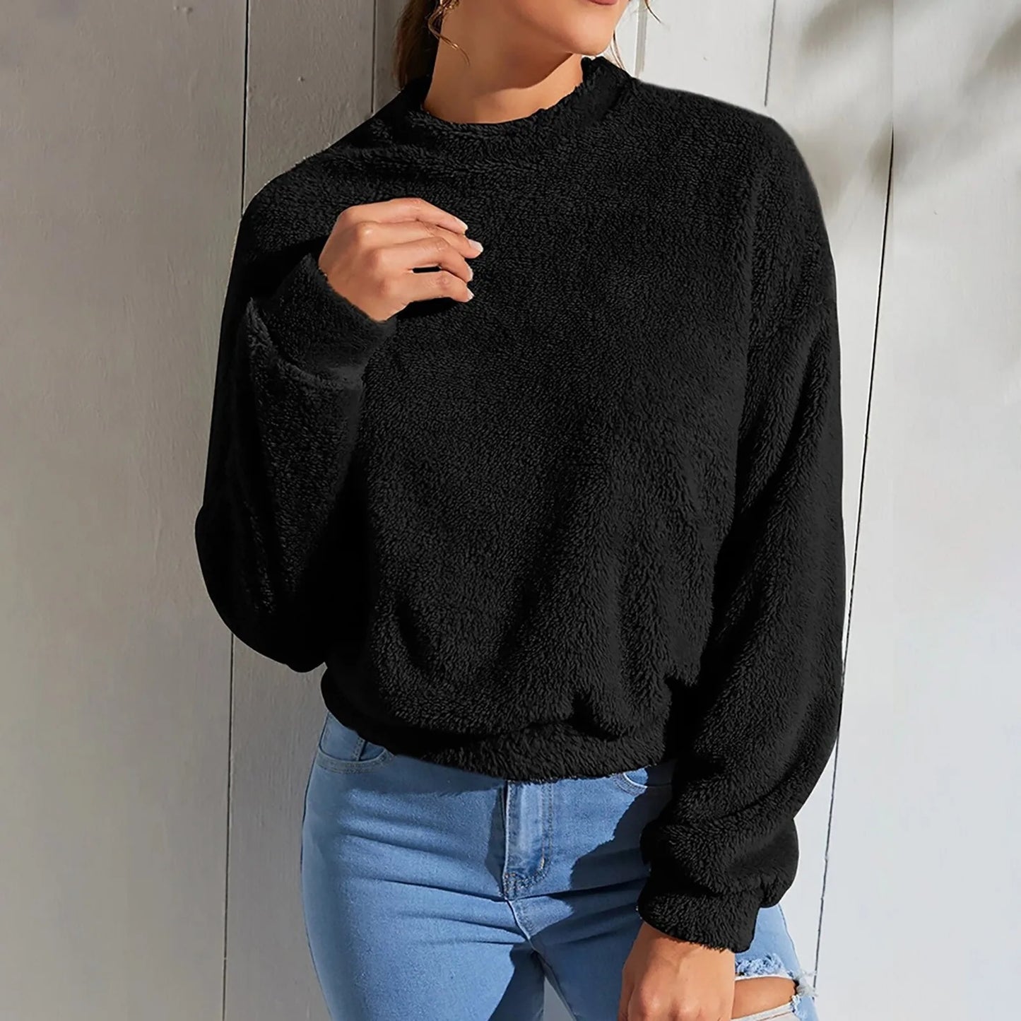 WYTSKE - Suéter de forro polar a la moda para mujeres
