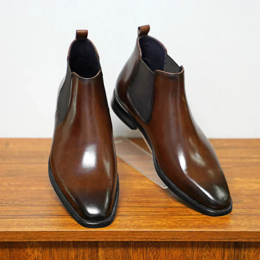 Botas chelsea de cuero auténtico para hombre – WALKER