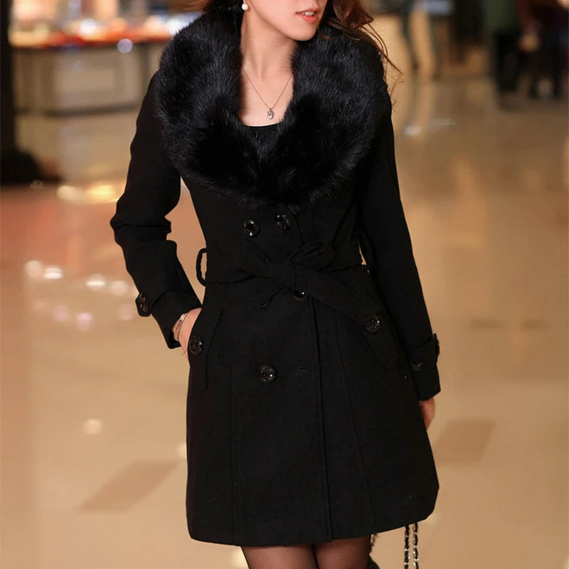 Abrigo largo elegante y sofisticado para mujer – SOPHIA