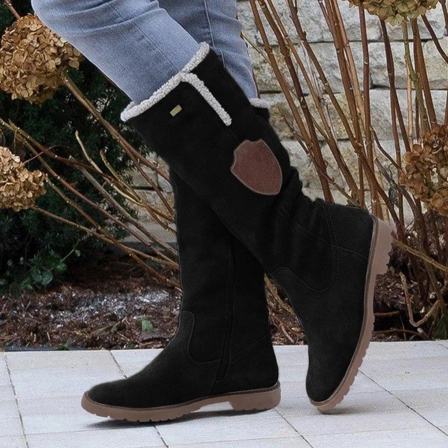 Botas altas de invierno con forro interior cálido para mujer – VELMARA