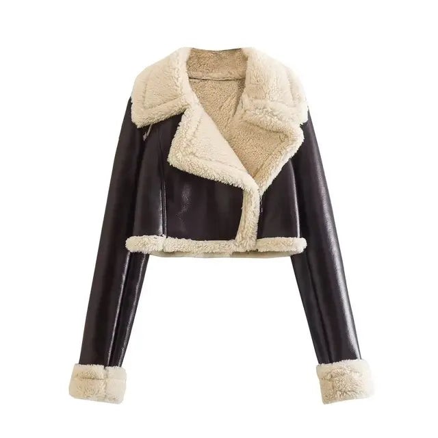 Chaqueta lisa con cierre delantero para mujer – ZORA
