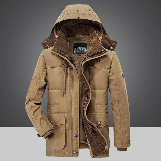 Chaqueta de invierno para hombre con forro cálido y capucha – JACKOR