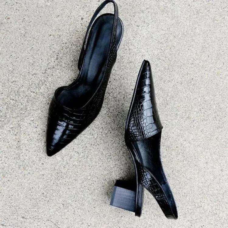 Zapatos de tacón elegantes y cómodos para mujer con diseño de punta afilada – AURELIE