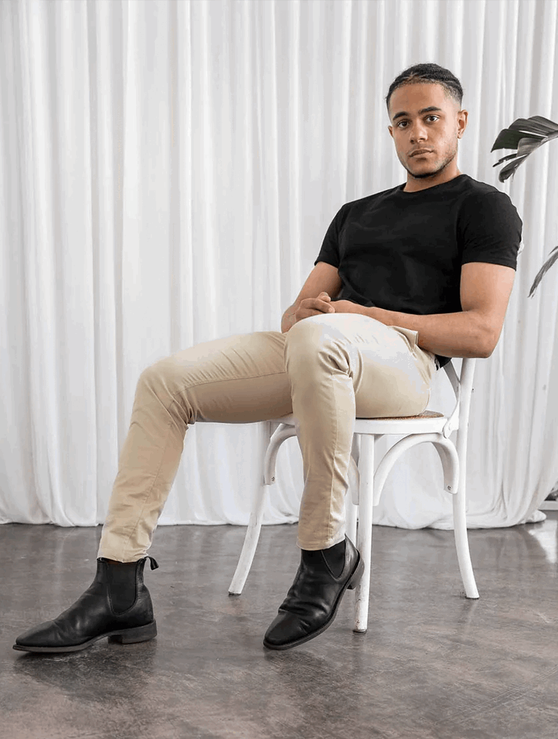 Pantalón slim fit elástico para hombre – ZACHARY
