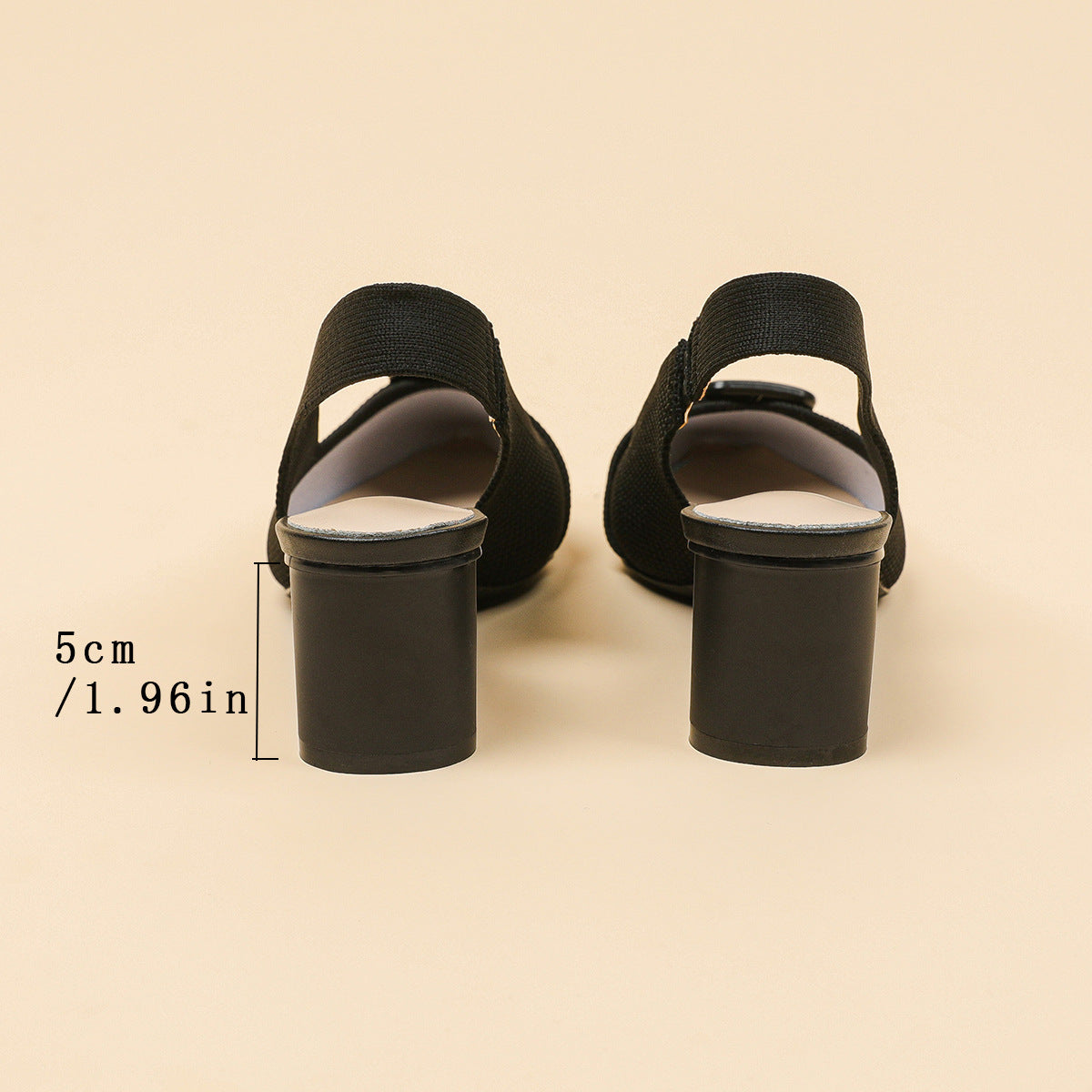 Clara - Sandalias de Tacón Alto con Punta Cerrada Fina | Hebilla y Tacón Grueso para Mujer