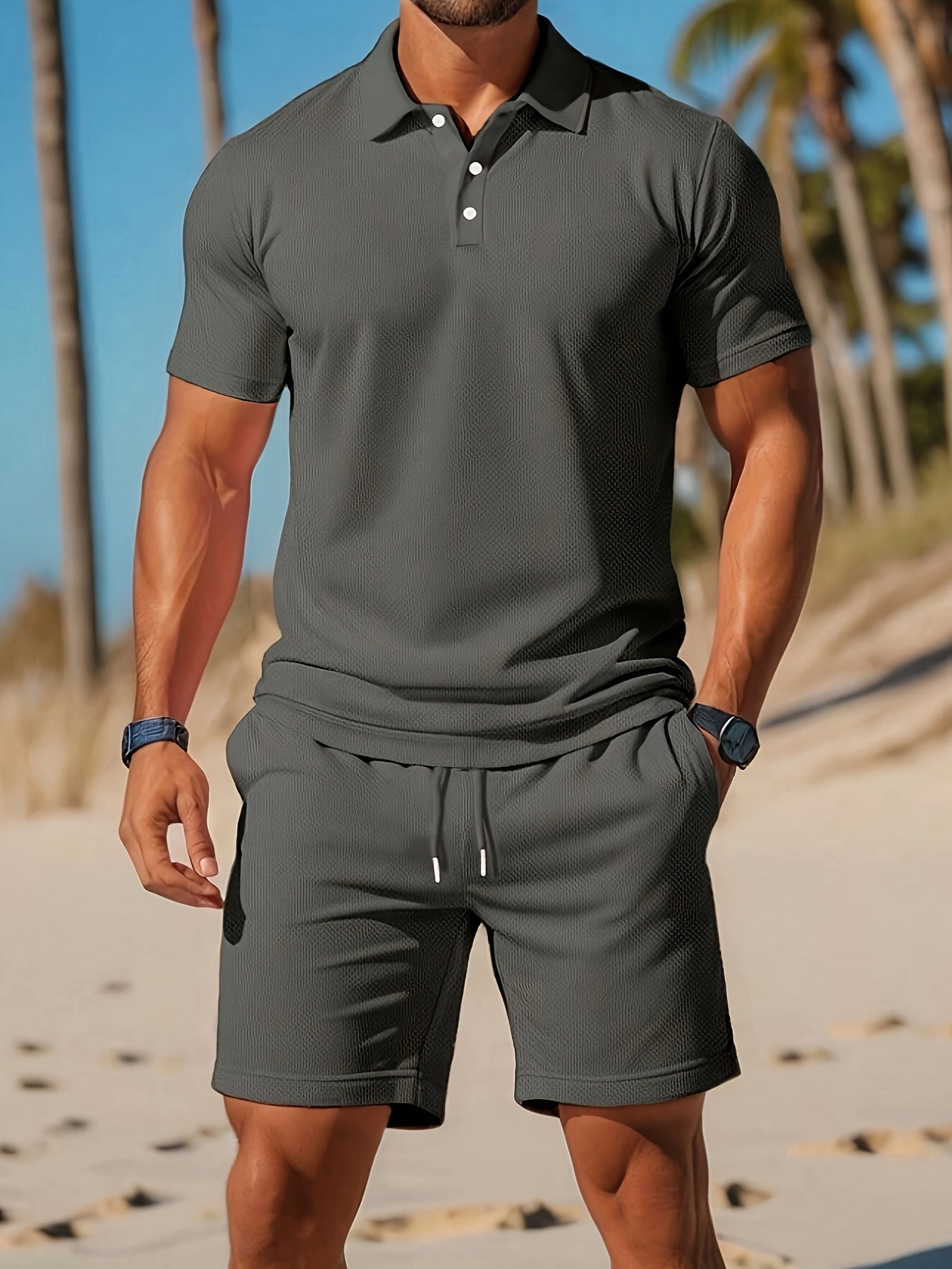 Conjunto de verano para hombre con polo y short a juego – NOAH