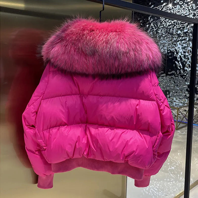 CALLIOPE - Abrigo acolchado de invierno con cuello de piel sintética para mujeres
