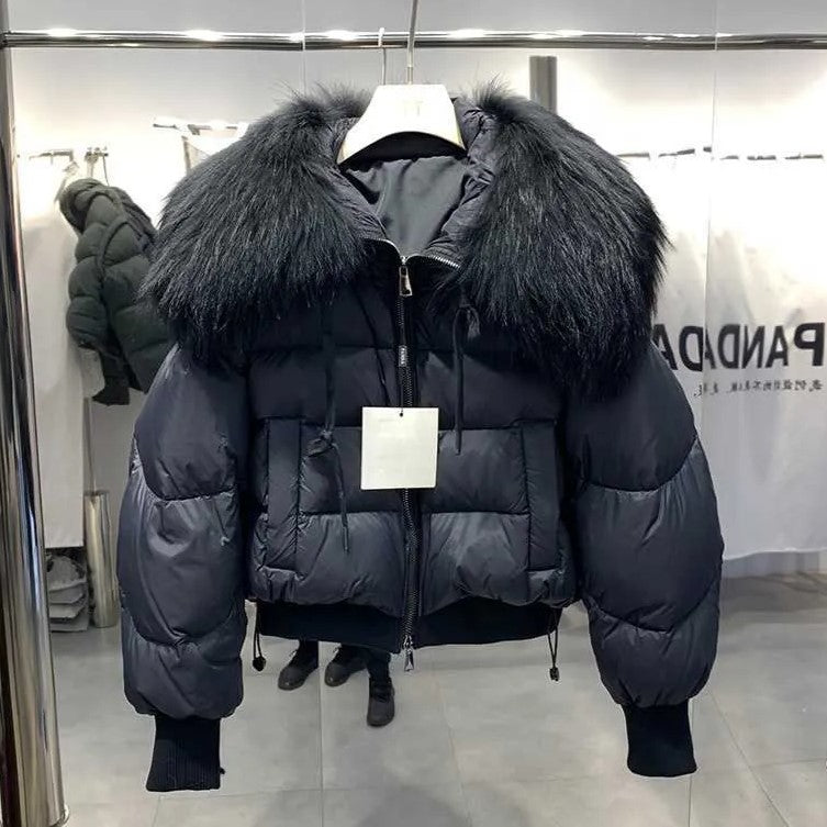 CALLIOPE - Abrigo acolchado de invierno con cuello de piel sintética para mujeres