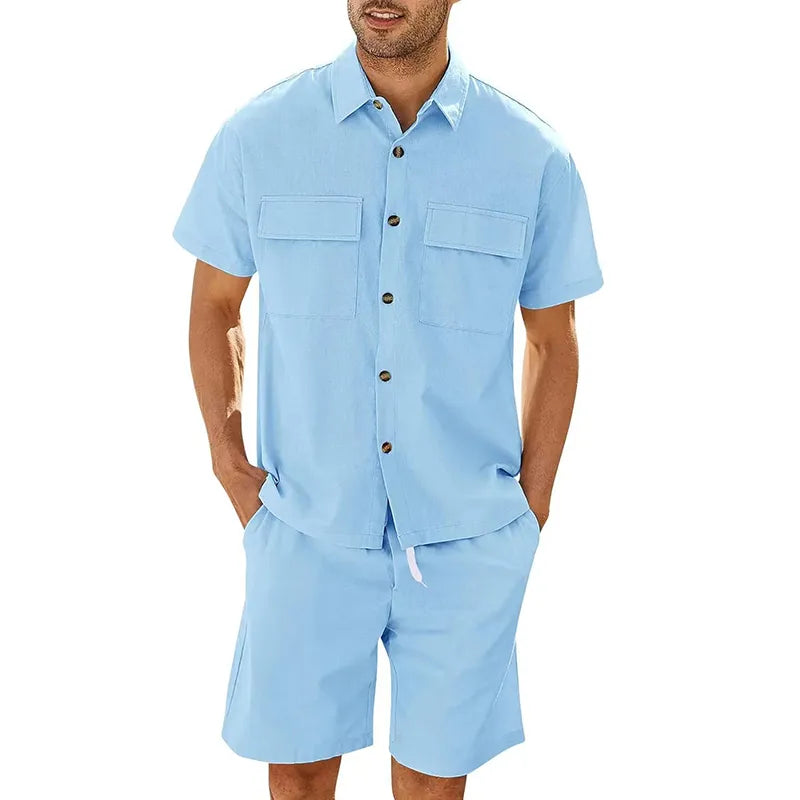 Conjunto veraniego de camiseta y pantalón corto para hombre – ARDEN COAST