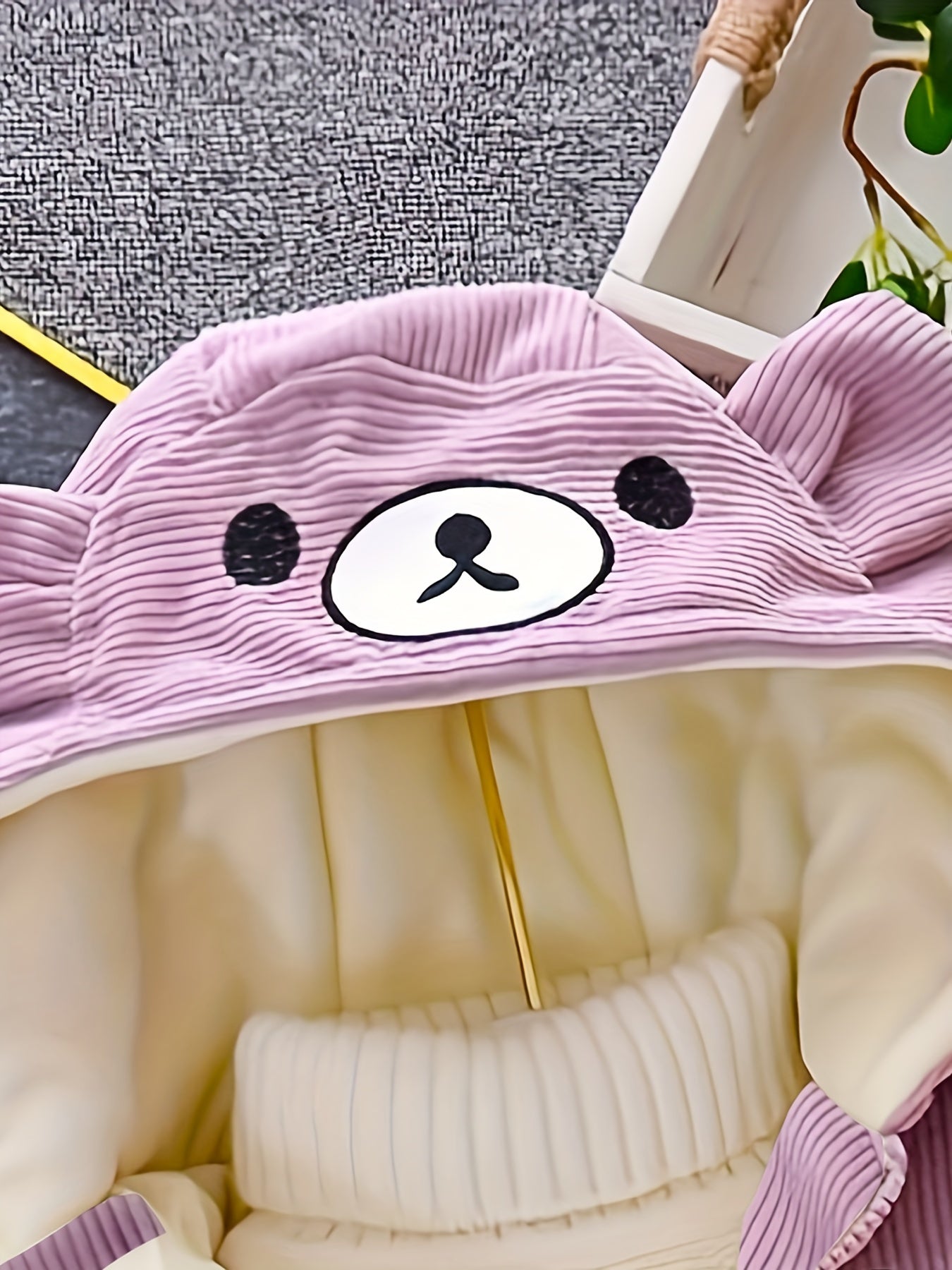 ETHAN - Chaqueta infantil de pana con capucha para invierno