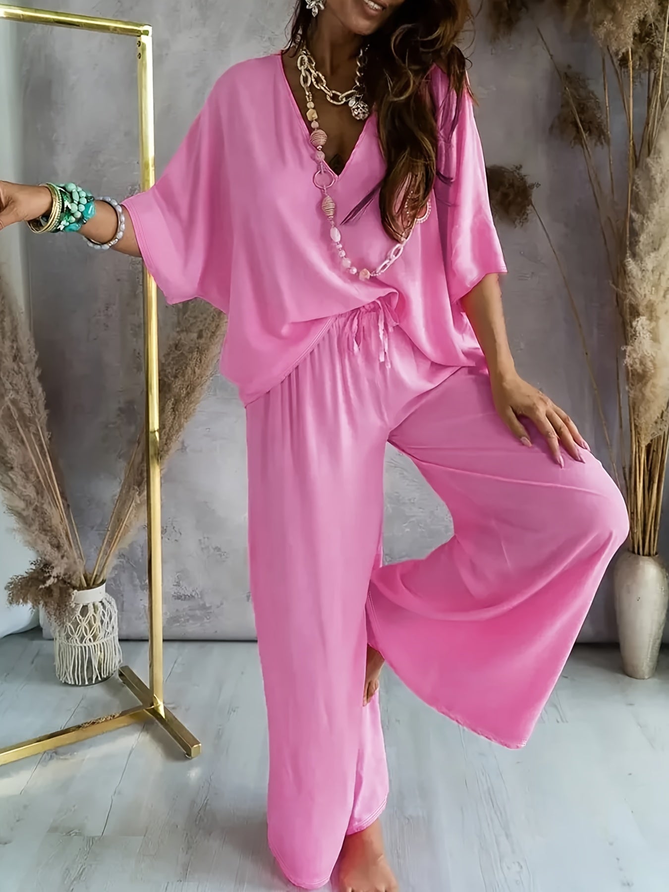 Conjunto de dos piezas con top y pantalón para mujer – VAYENA