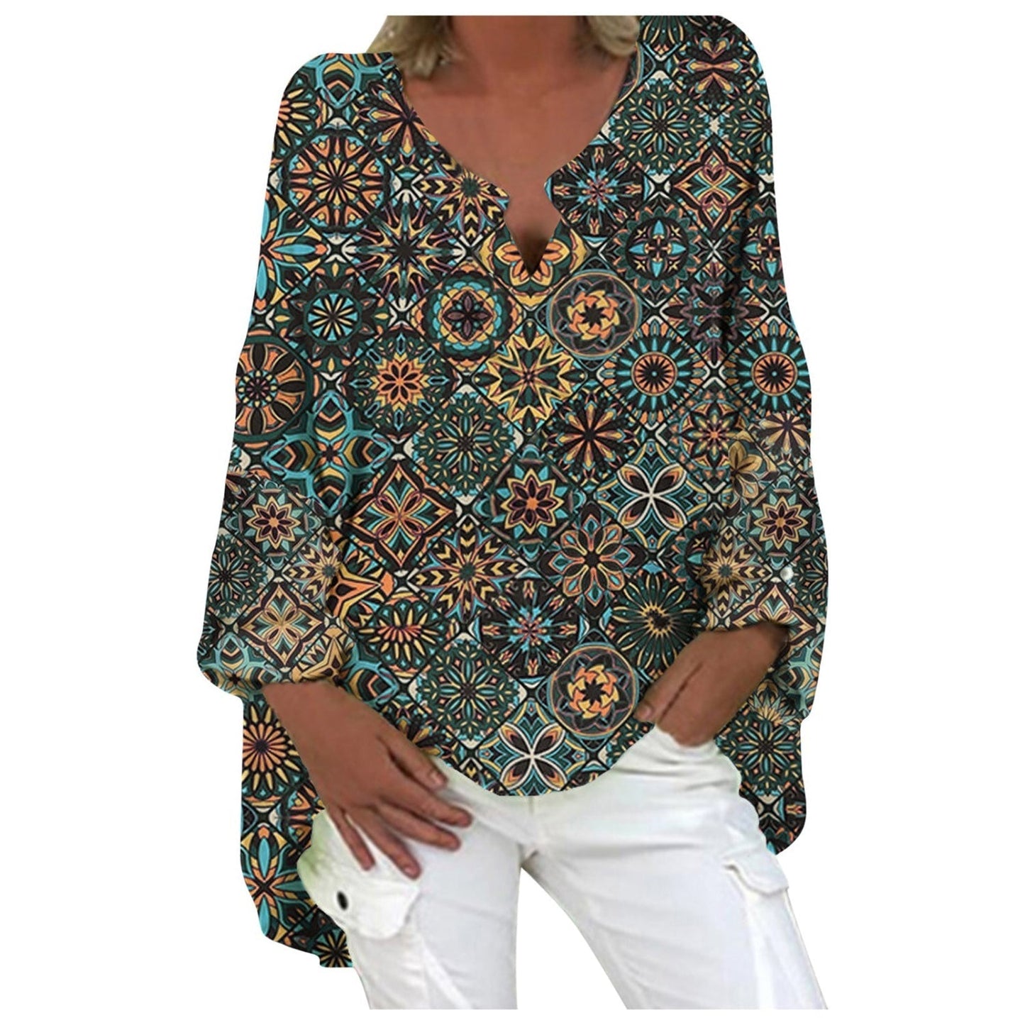 ELVIA - Blusa de lino elegante para mujer