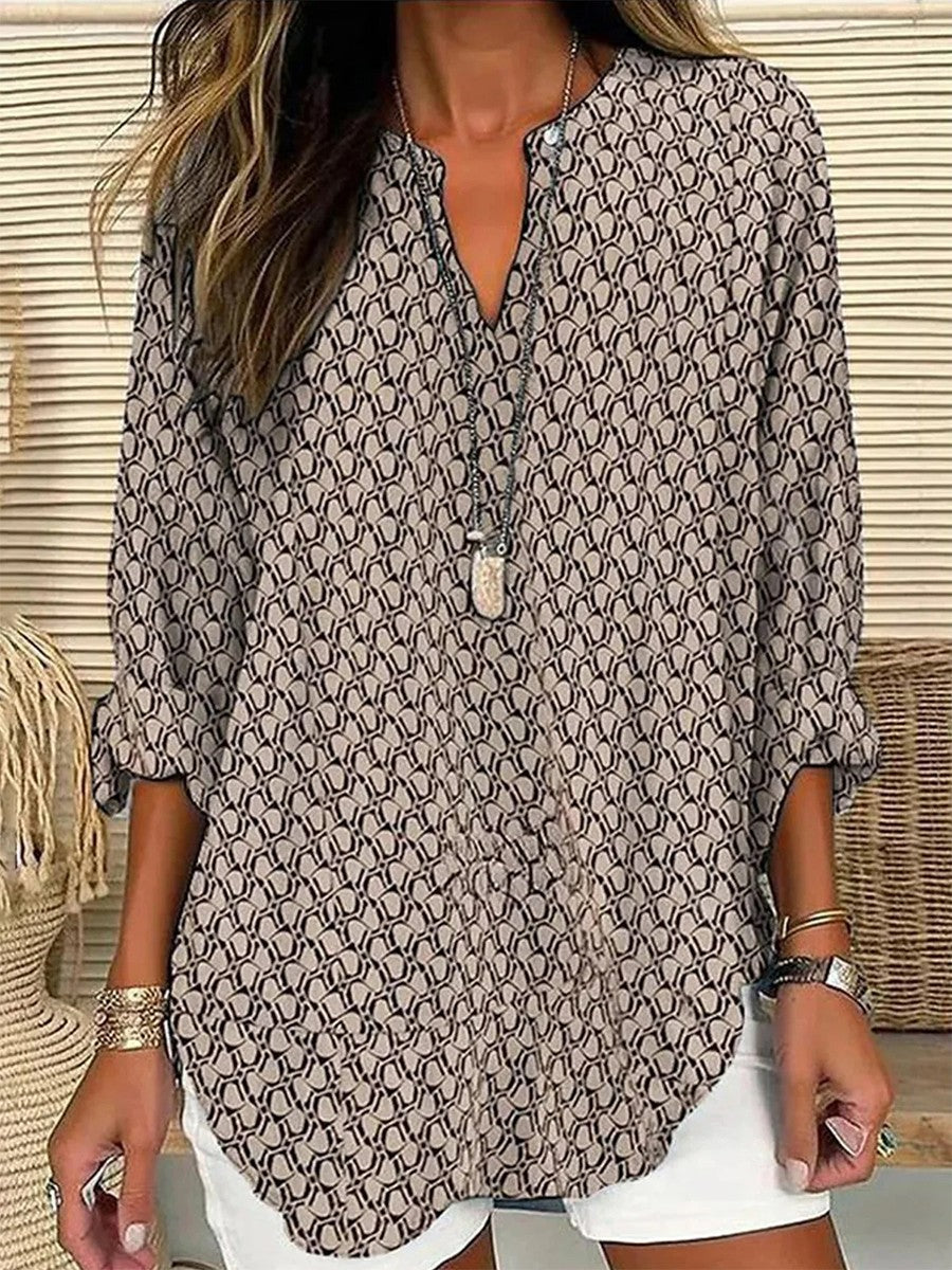 Blusa túnica fluida de manga larga para mujer – ELIARA