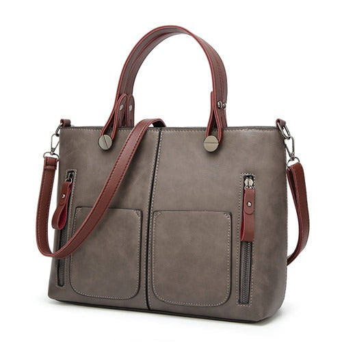ADELINA - Bolso de hombro vintage de cuero para mujer