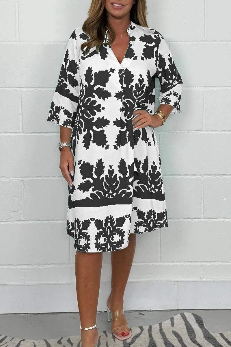 Vestido midi floral para primavera con corte vaporoso y estilo romántico – FLORIANA BLOOM