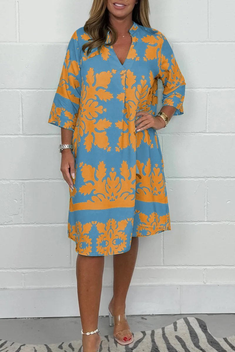 Vestido midi floral para primavera con corte vaporoso y estilo romántico – FLORIANA BLOOM
