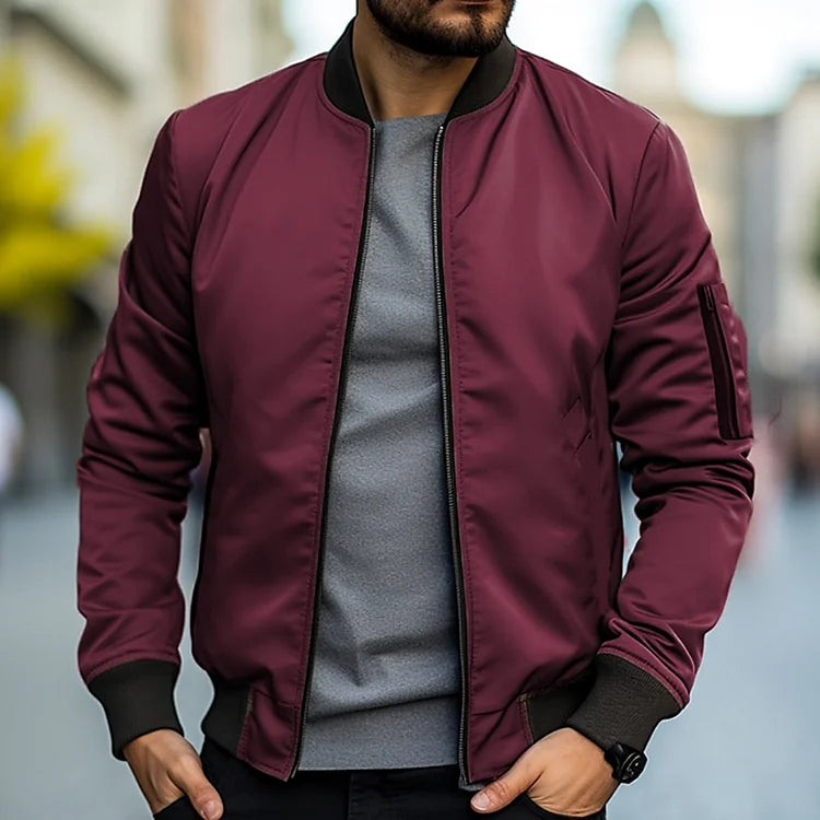 Chaqueta bomber de cuero para hombre - HAYES