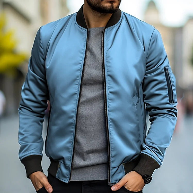 Chaqueta bomber de cuero para hombre - HAYES